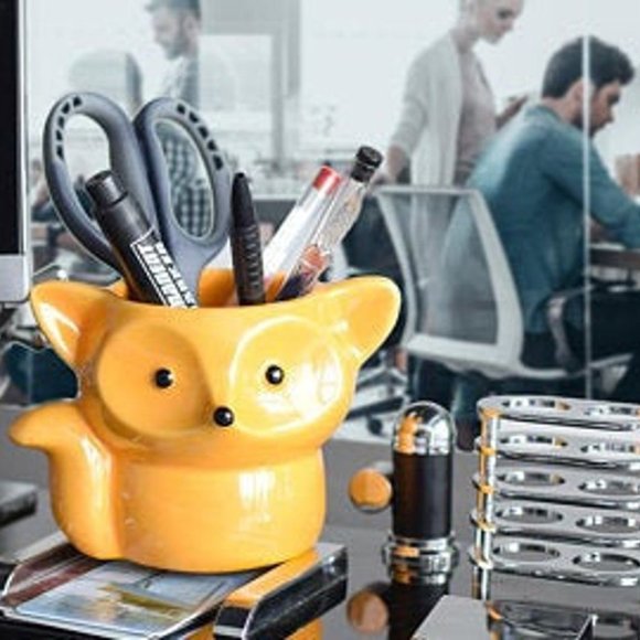 Set of 4 Fox Planters, Animal Flower Pots, Gifts - Picture 4 of 4